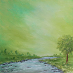 landschaft wasser gr�n �lbild haike espenhain