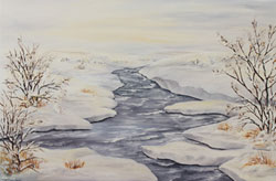 landschaft winter wei� �lbild haike espenhain