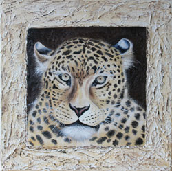 titel ich seh dich , leopard kopf Haike Espenhain